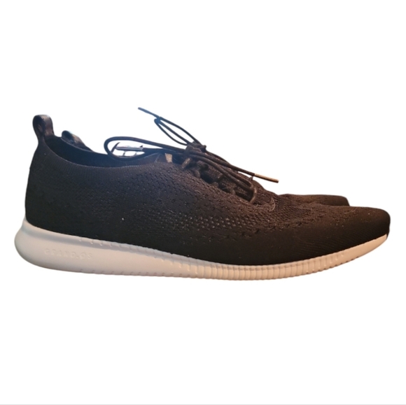 Cole Haan 2.ZERØGRAND Wingtip Oxford Stitchlite Women's Black Sneakers Sz 10B - Picture 1 of 9